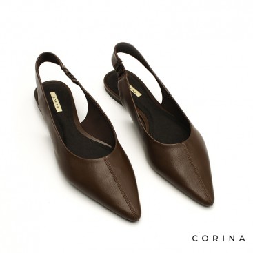 Zapato plano destalonado marrón mujer estilo minimal