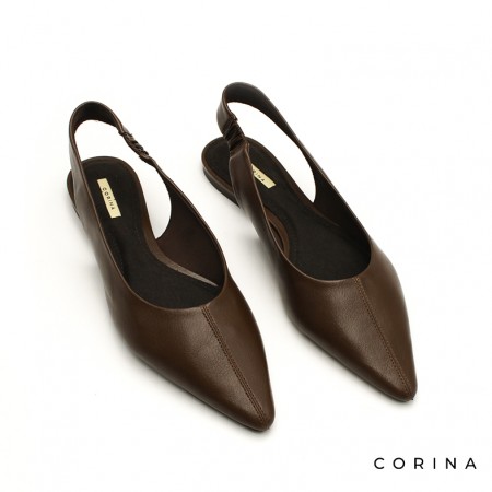 Zapato plano destalonado marrón mujer estilo minimal