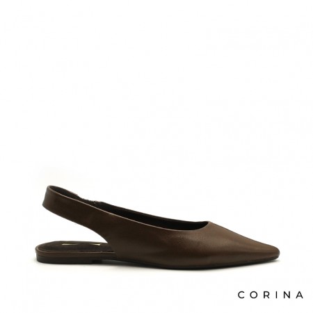 zapato plano marrón