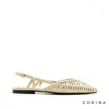 zapato trenzado beige