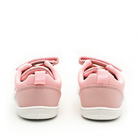 Calzado infantil barefoot rosa con suela fina y drop cero