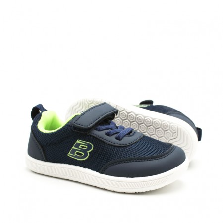 Calzado deportivo respetuoso azul marino con drop cero y suela flexible