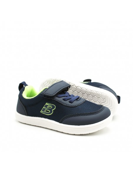 Calzado deportivo respetuoso azul marino con drop cero y suela flexible