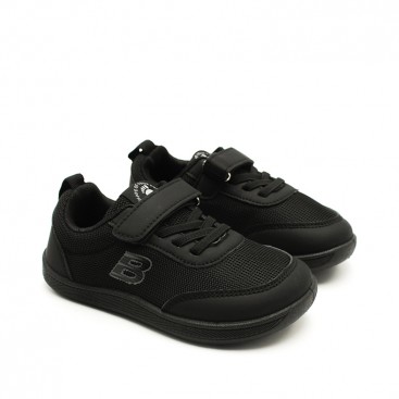 calzado respetuoso negro para niño y niña con puntera ancha