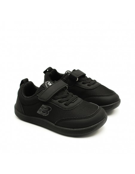 calzado respetuoso negro para niño y niña con puntera ancha