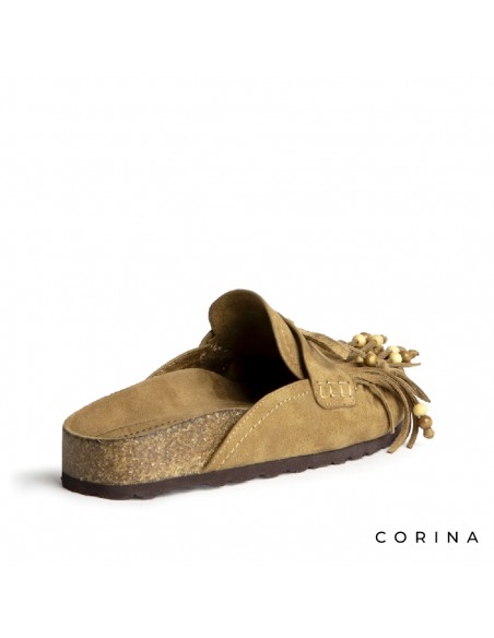 zuecos bio camel mujer