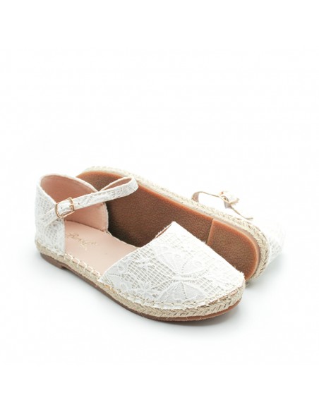 Zapato verano niña blanco estilo valenciana