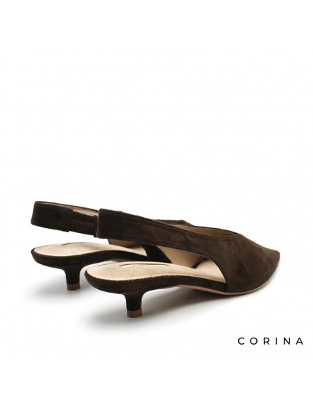 Zapato destalonado marrón cómodo para oficina