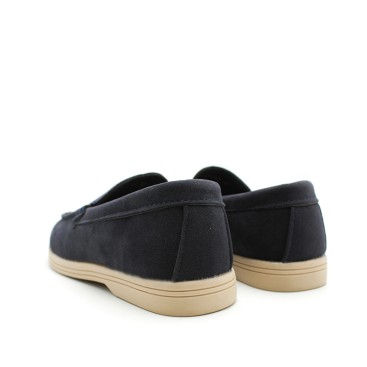 Mocasines niño azul marino antelina