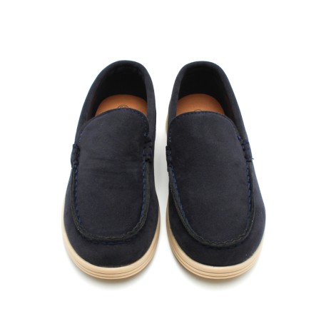 Mocasines niño azul marino sin cordones