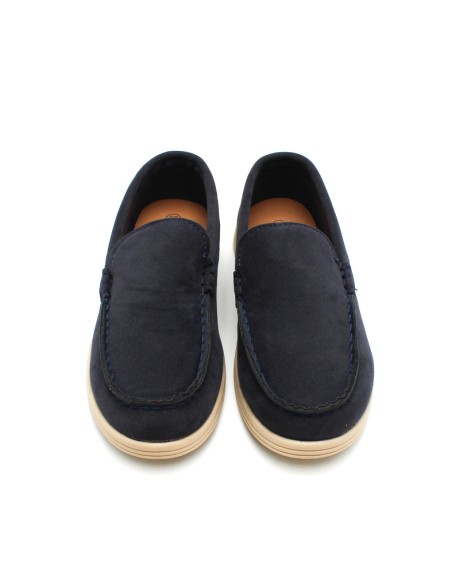 Mocasines niño azul marino sin cordones