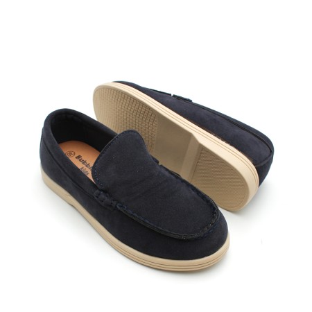 Zapatos vestir niño azul marino suela beige