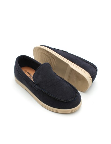 Zapatos vestir niño azul marino suela beige
