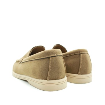 Mocasines niño taupe sin cordones