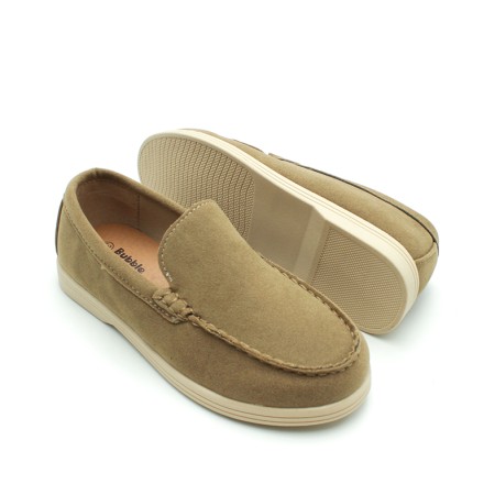 Zapatos de vestir niño taupe antelina