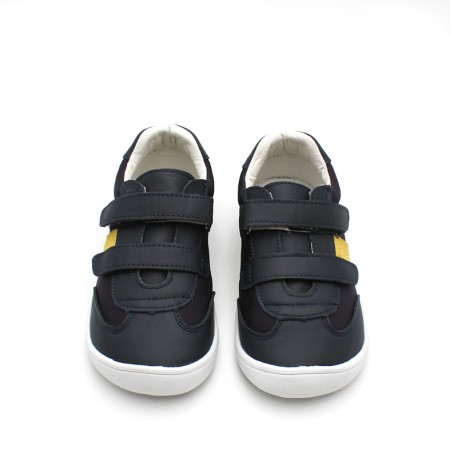 Zapatillas barefoot niño azul marino con doble velcro