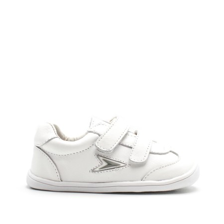 Zapatilla speed blanca barefoot de piel