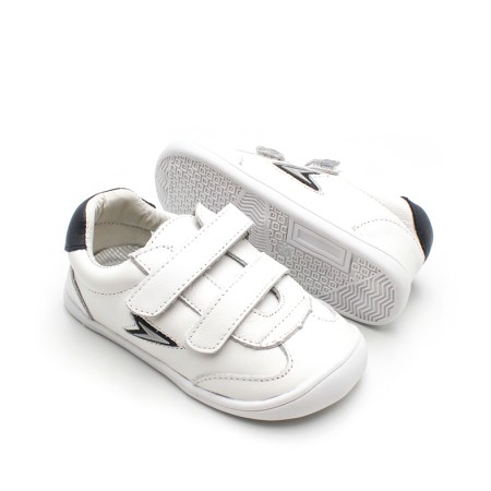 zapatillas unisex blancas colegio piel