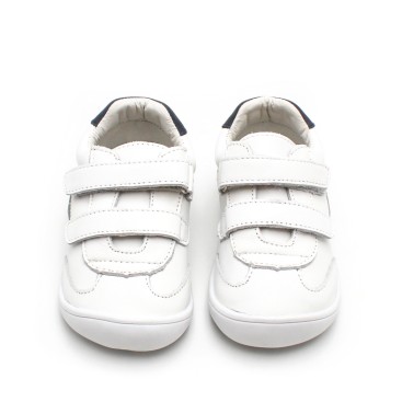 zapatillas barefoot blancas velcro colegio