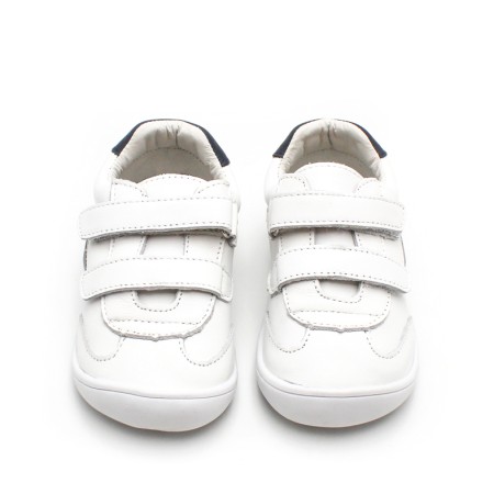 zapatillas barefoot blancas velcro colegio