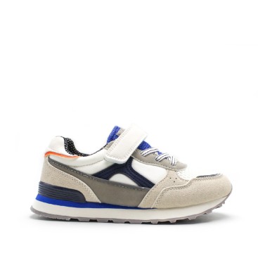 Zapatillas casual niño blancas con velcro