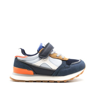 Deportivas casual niño azul jeans velcro