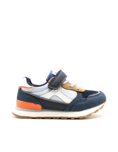 Deportivas casual niño azul jeans velcro