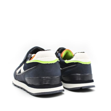 Zapatillas niño velcro marino combinadas