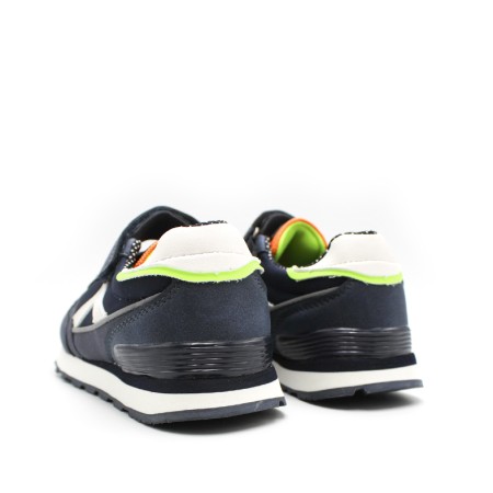 Zapatillas niño velcro marino combinadas