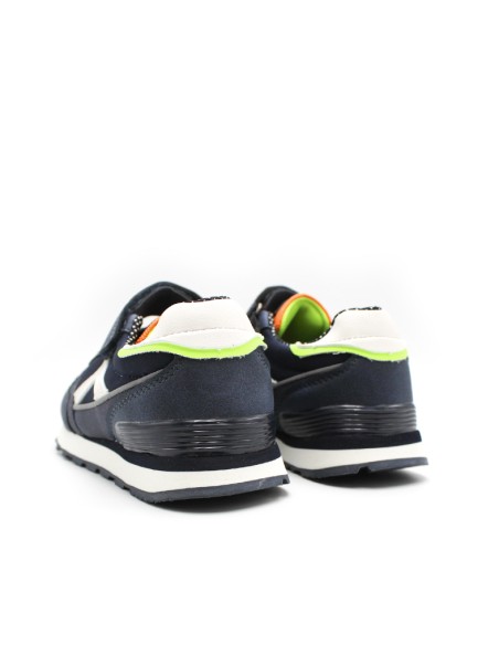 Zapatillas niño velcro marino combinadas