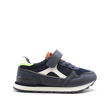 Zapatillas casuales niño azul marino velcro