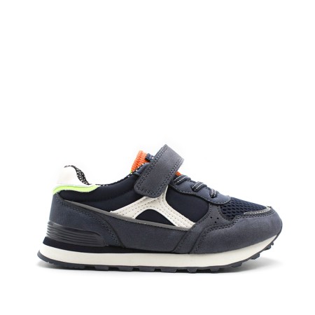 Zapatilla casual azul marino con velcro