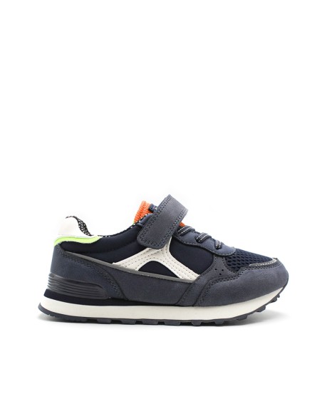 Zapatillas casuales niño azul marino velcro