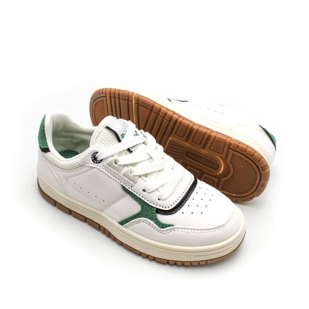 Sneakers retro niño blancas estilo court