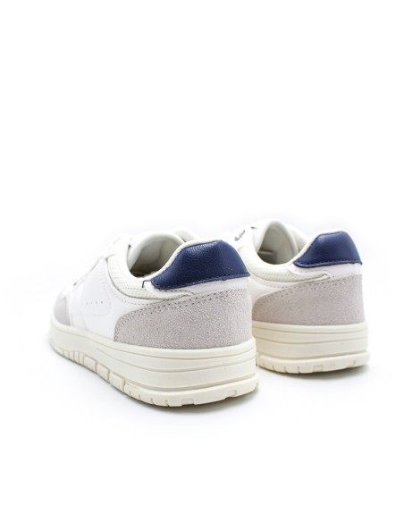 Zapatilla blanca cadete suela goma 2 cm