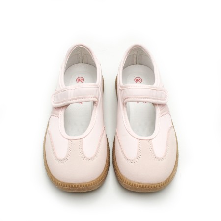 Merceditas deportivas niña rosa pastel