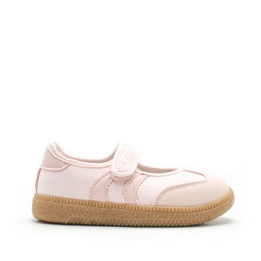 Merceditas deportivas niña rosa velcro