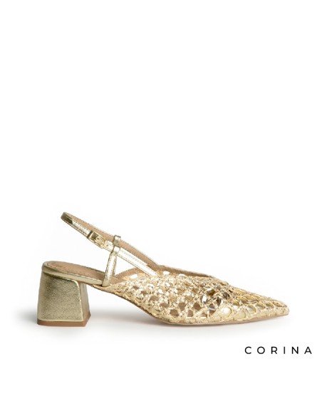 Salón dorado destalonado trenzado