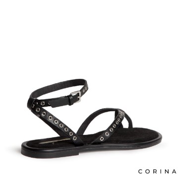 sandalias planas negras verano