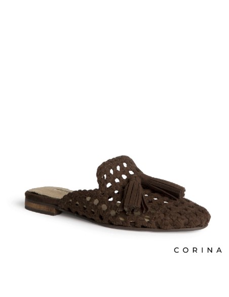 Mules marrones mujer cómodos para verano