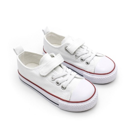zapatillas blancas niño con puntera de goma