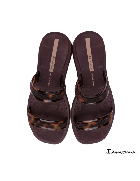 chanclas de mujer ipanema burdeos efecto carey