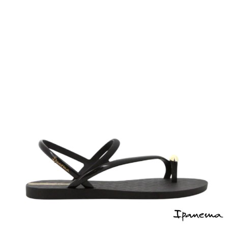 sandalias ipanema negras tiras finas mujer