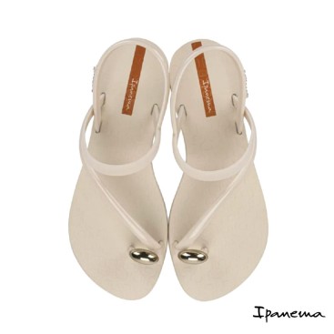 ipanema glam ring sandalias beige mujer