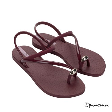 sandalias para playa mujer ipanema glam ring burdeos