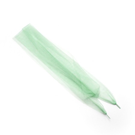 cinta de tul verde para zapatos niña ceremonia