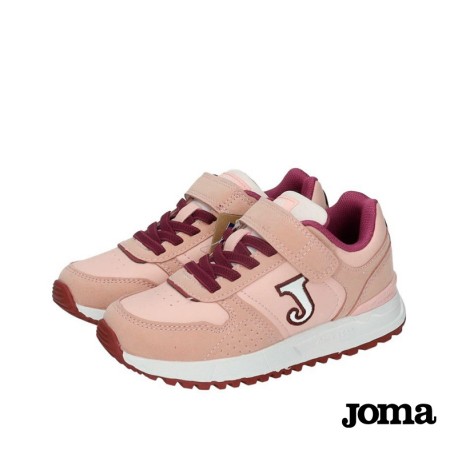 zapatillas deportivas niña joma tornado jr rosa vista lateral