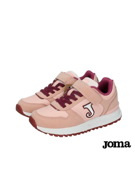 zapatillas deportivas niña joma tornado jr rosa vista lateral
