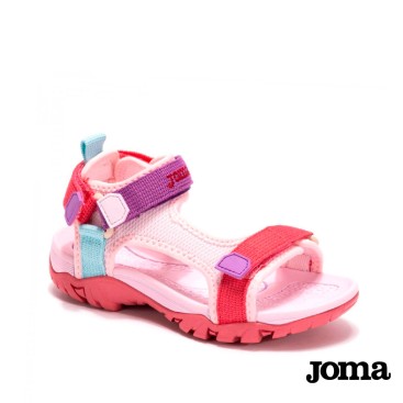 sandalias joma niña deportivas rosa fucsia triple velcro