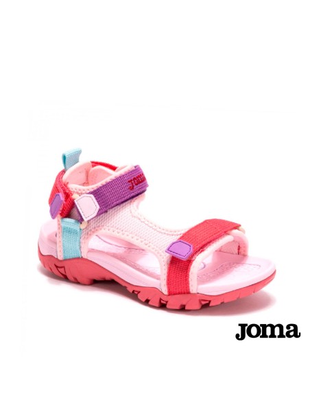 sandalias joma niña deportivas rosa fucsia triple velcro